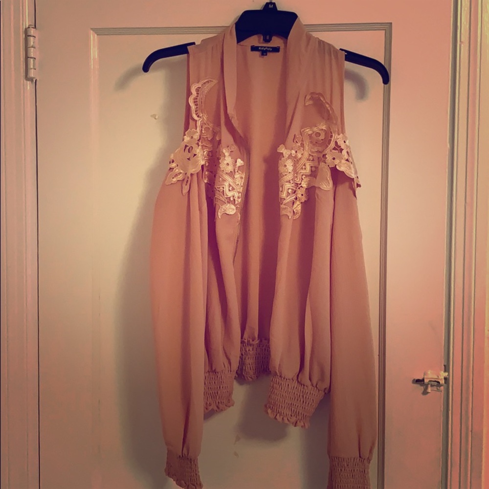 Cold shoulder jacket